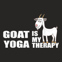 Funny Goat Yoga Is My Therapy   Funny Goat Yoga Lover Quote T Shirt Ladies Fitted T-shirt | Artistshot