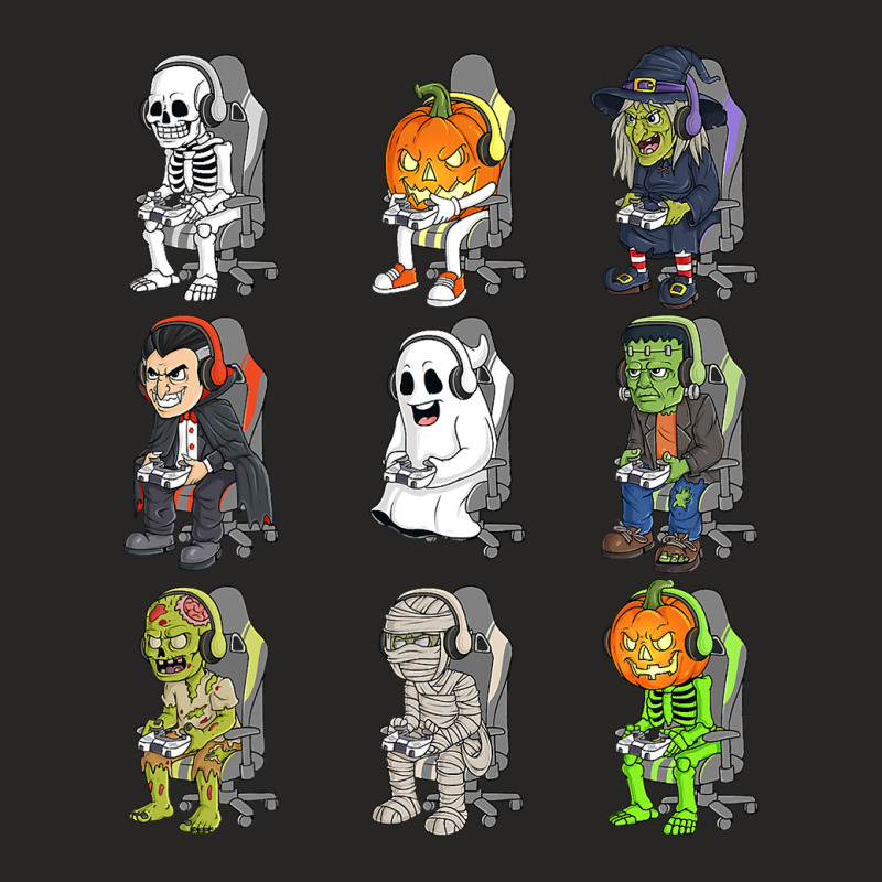 Gaming Halloween Skeleton Vampire Gamer Zombie Boys Kids Ladies Fitted T-shirt | Artistshot