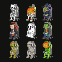 Gaming Halloween Skeleton Vampire Gamer Zombie Boys Kids Scorecard Crop Tee | Artistshot