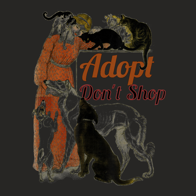 Hot Trend Don't Shop Adopt. Dog, Cat, Rescue Animal Rights Ladies Fitted T-Shirt by michealyoungerlk01 | Artistshot