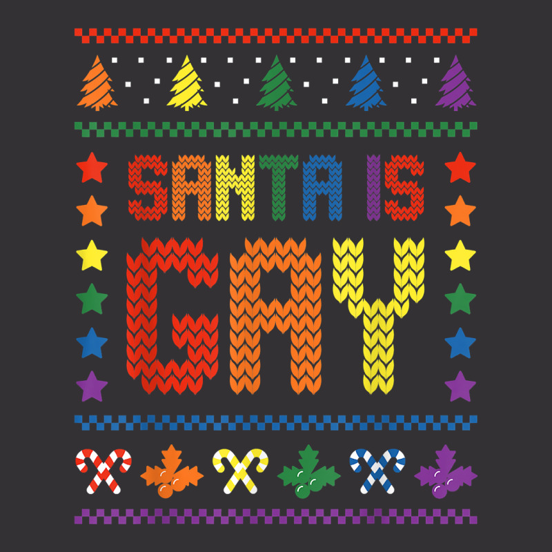 Santa Is Gay, Lgbtq Ugly Christmas Sweater 2022 T Shirt Vintage Hoodie | Artistshot