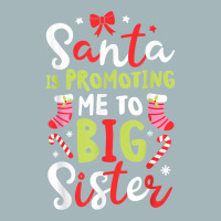 Santa Is Promoting Me To Big Sister Funny Christmas Girls T Shirt Unisex Sherpa-lined Denim Jacket | Artistshot