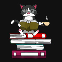 Trending Kitty Reading Books Cat And Coffee Graphic T-shirt | Artistshot