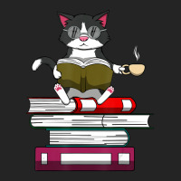 Trending Kitty Reading Books Cat And Coffee 3/4 Sleeve Shirt | Artistshot