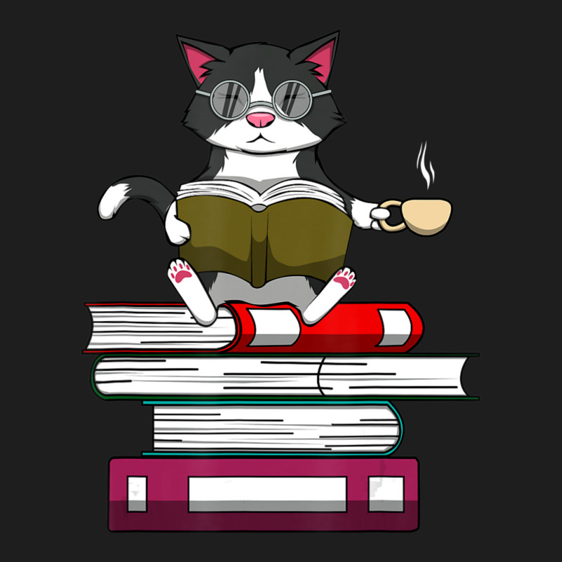 Trending Kitty Reading Books Cat And Coffee Classic T-shirt by bummercaught | Artistshot