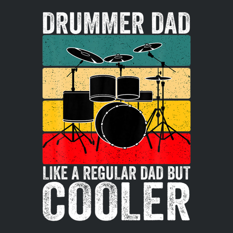 Mens Vintage Drummer Dad Like A Regular Dad For Parents' Day Crewneck Sweatshirt | Artistshot