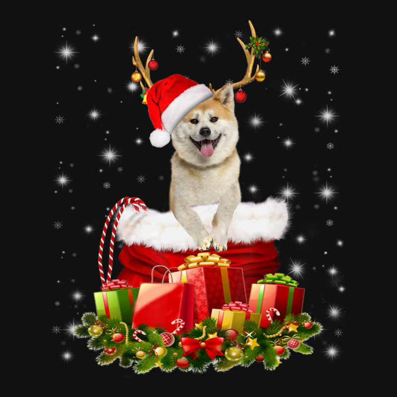 Trending Akita Inu Reindeer Santa Christmas Cute Dog Appearal Graphic T-shirt | Artistshot