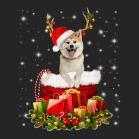 Trending Akita Inu Reindeer Santa Christmas Cute Dog Appearal Unisex Hoodie | Artistshot