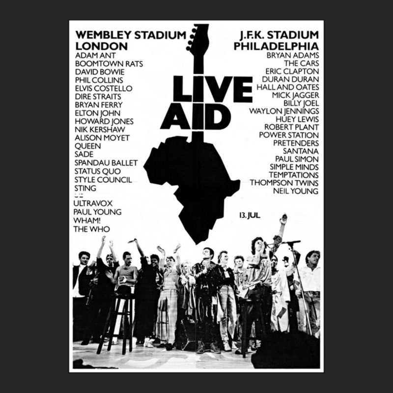 Live Aid 1985 Ladies Fitted T-Shirt by MichaelSchales | Artistshot