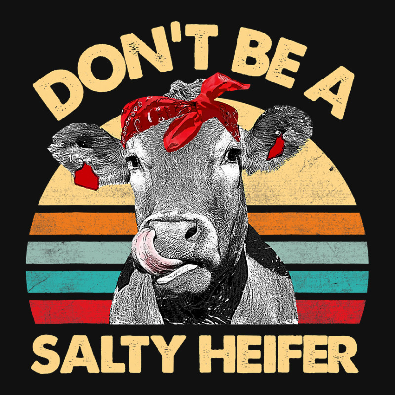 Funny Cow Bandana Dont Be A Salty Heifer Farmer Vintage Front Car Mat | Artistshot