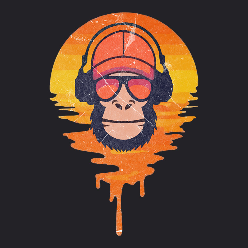 Hot Trend Vintage Retro Sunset Art Of Zoo Gorilla With Earphone And Gl Youth Tee by Ledford Leslie | Artistshot