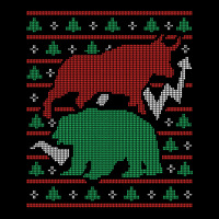 Bull And Bear Christmas Stock Market Investor Ugly Sweater Sweatshirt Baby Tee | Artistshot