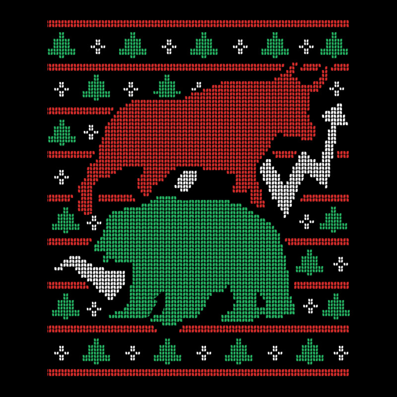 Bull And Bear Christmas Stock Market Investor Ugly Sweater Sweatshirt Long Sleeve Baby Bodysuit by mehen | Artistshot