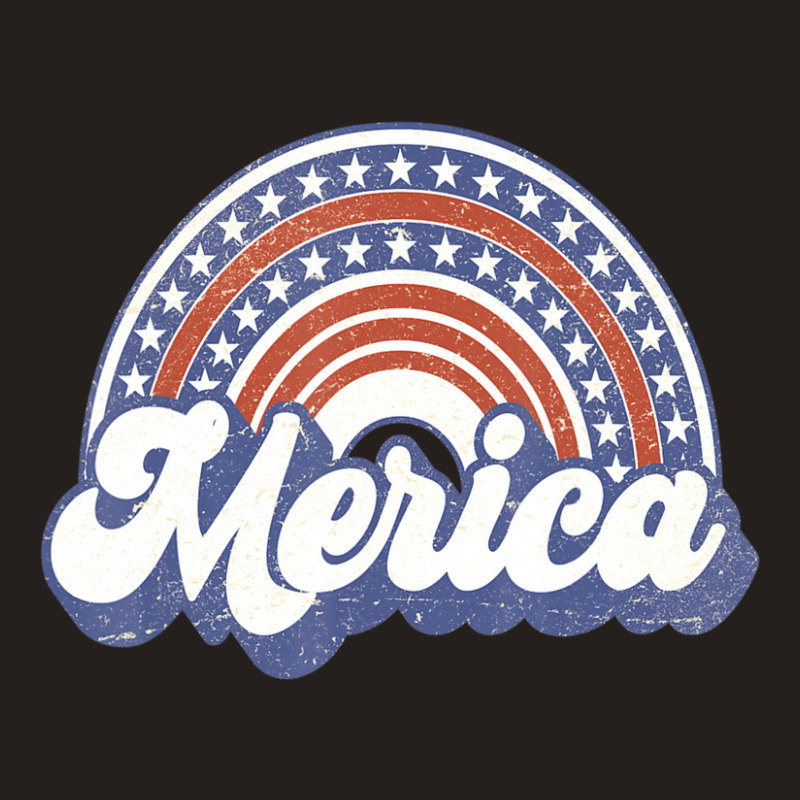 Hot Trend Merica Usa Rainbow America Retro Men Women Tank Top by degreesgunner | Artistshot