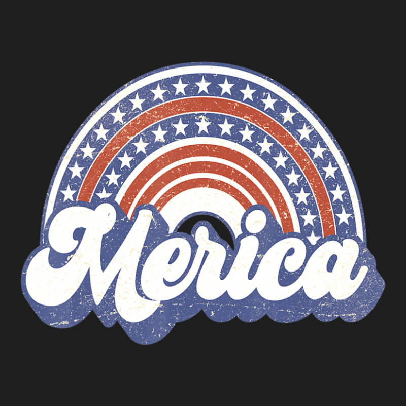 Hot Trend Merica Usa Rainbow America Retro Men Women Classic T-shirt by degreesgunner | Artistshot