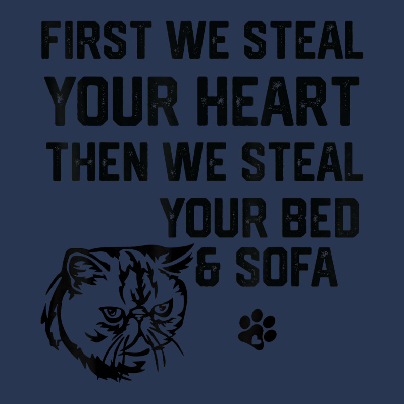 Exotic Shorthair Cat Steal Your Heart Steal Your Bed Sofa T Shirt Ladies Denim Jacket by tawny4okburd | Artistshot