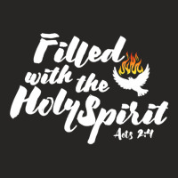 Limited Edition Tongues Of Fire Flame Holy Spirit Acts 2 Pentecost Dov Ladies Fitted T-shirt | Artistshot