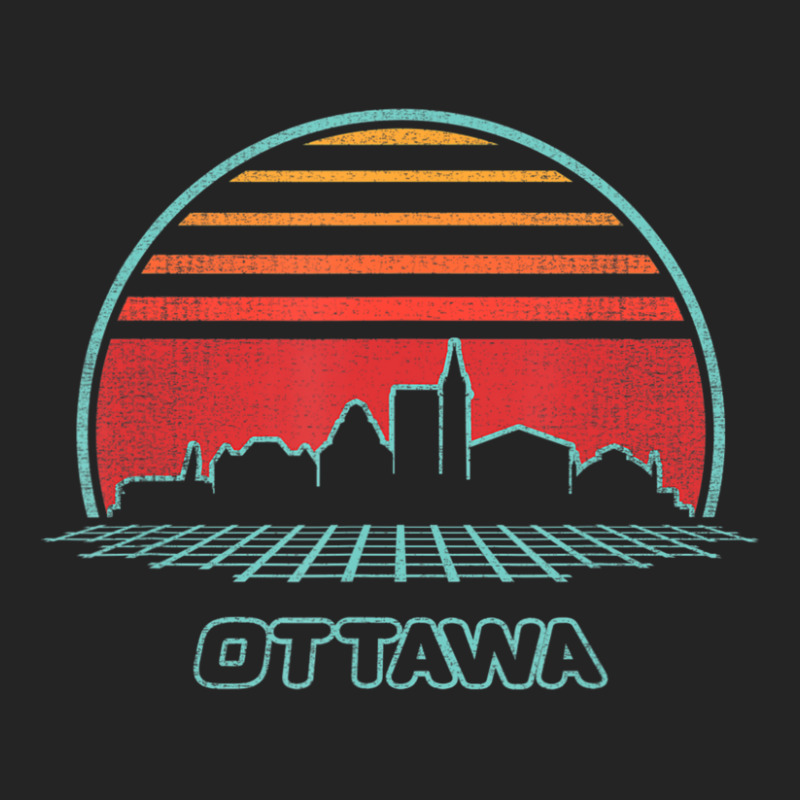 Trending Ottawa Retro City Skyline 80s Style Souvenir 3/4 Sleeve Shirt | Artistshot