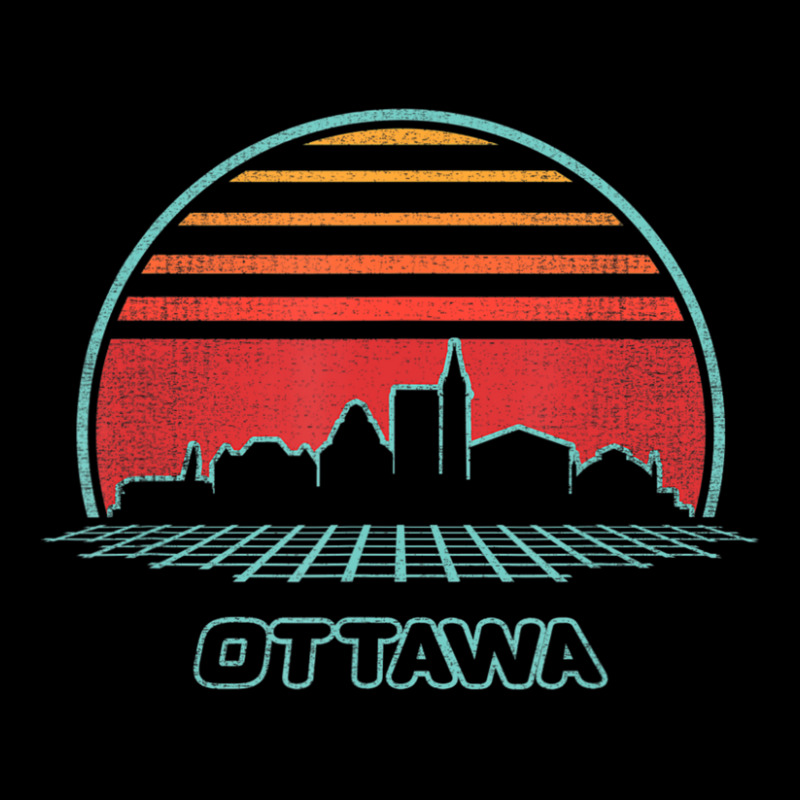 Trending Ottawa Retro City Skyline 80s Style Souvenir Men's 3/4 Sleeve Pajama Set | Artistshot