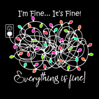 Hot Trend Christmas Lights I'm Fine Everything Is Fine Teacher Adjustable Cap | Artistshot