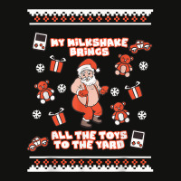 Milkshake Brings All Toys To Yard Naughty Santa Funny Xmas T Shirt Scorecard Crop Tee | Artistshot