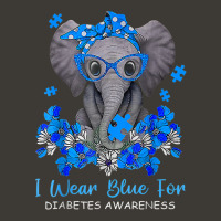 I Wear Blue For Diabetes Awareness Elephant Warrior Women Bucket Hat | Artistshot