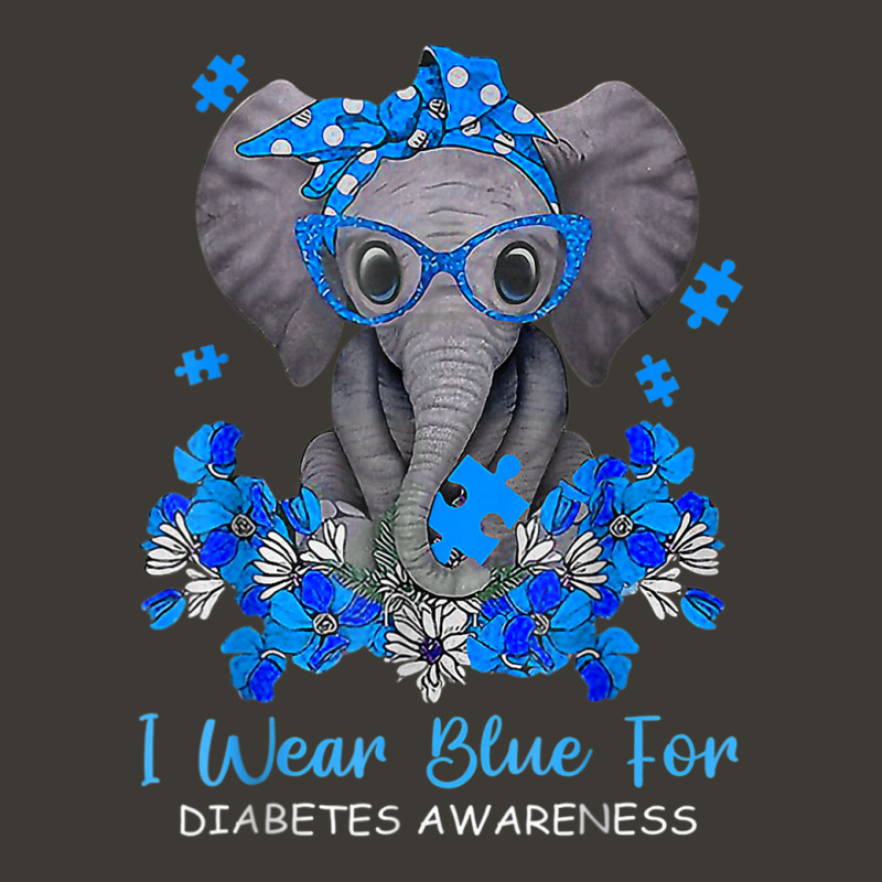 I Wear Blue For Diabetes Awareness Elephant Warrior Women Bucket Hat | Artistshot