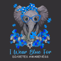 I Wear Blue For Diabetes Awareness Elephant Warrior Women Vintage Short | Artistshot