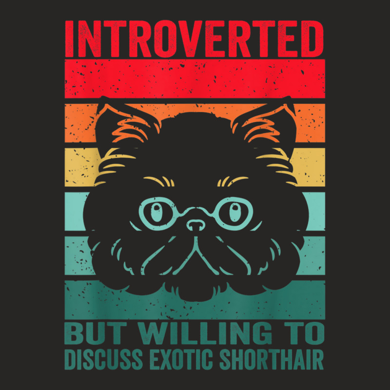 Introverted But Willing To Discuss Exotic Shorthair, Exotic Ladies Fitted T-Shirt by ElizahTessieDenniston | Artistshot