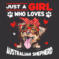 Just A Girl Who Loves Dogs T  Shirt Vintage Just A Girl Who Love Austr Vintage Hoodie And Short Set | Artistshot