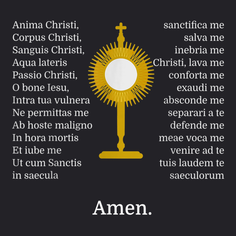 Anima Christi Tshirt Soul Of Christ Sanctify Catholic Latin Youth Tee by ReginaldLewisMay | Artistshot