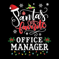 Funny Santa's Favorite Office Manager Christmas Party Long Sleeve Lightweight Hoodie | Artistshot