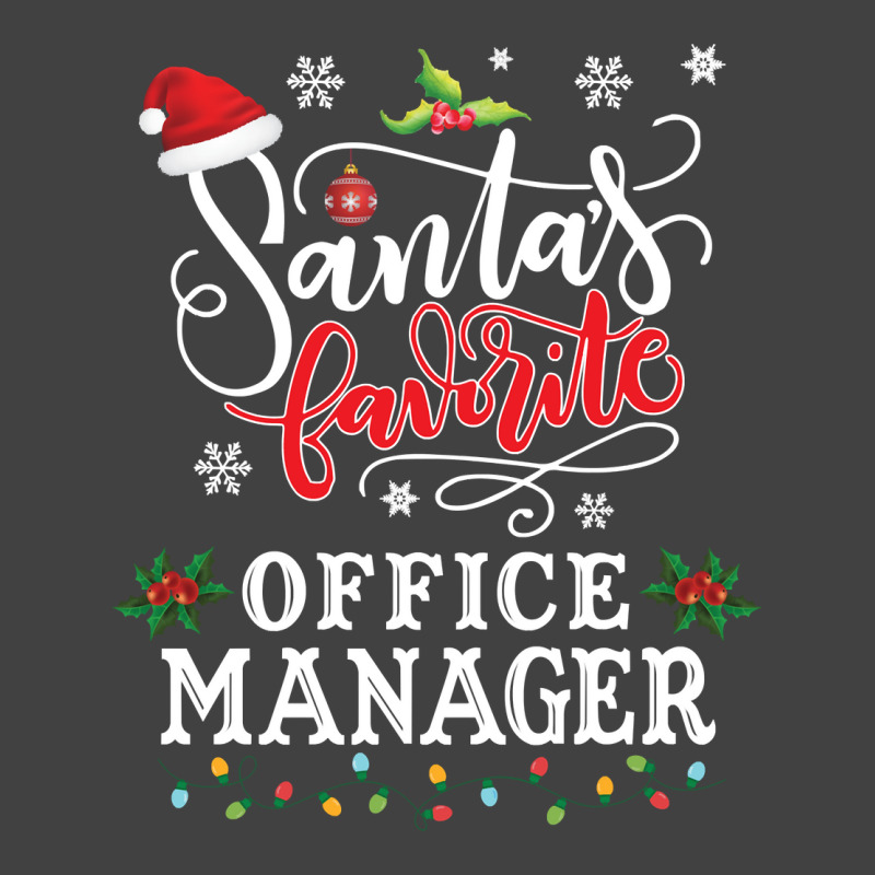 Funny Santa's Favorite Office Manager Christmas Party Long Sleeve Vintage T-Shirt by Pinch1410 | Artistshot