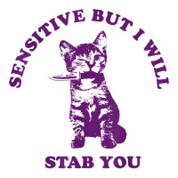 Sensitive But I Will Stab You Funny Cat T Shirt Youth Zipper Hoodie | Artistshot