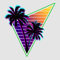 80s Synthwave Inspire Palm Tree Silhouette Triangle Design  (1) (1) Exclusive T-shirt | Artistshot