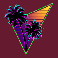 80s Synthwave Inspire Palm Tree Silhouette Triangle Design  (1) (1) Classic T-shirt | Artistshot