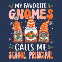 School Principal Groovy Christmas Gnomes Principal T Shirt Ladies Denim Jacket | Artistshot