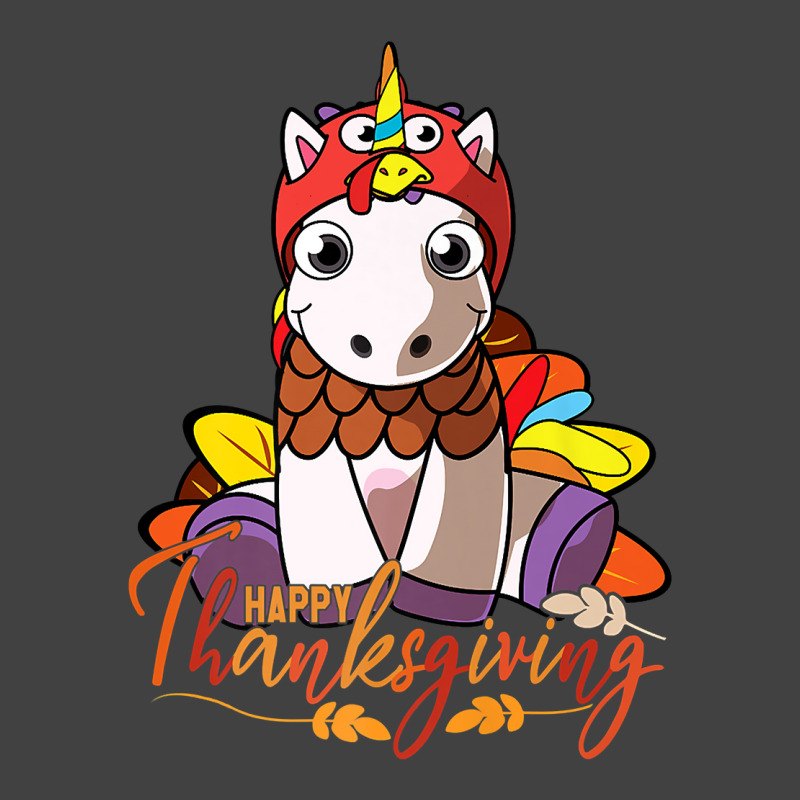 Happy Thanksgiving Unicorn Cute Turkey Costume Vintage T-Shirt by Pinch1410 | Artistshot