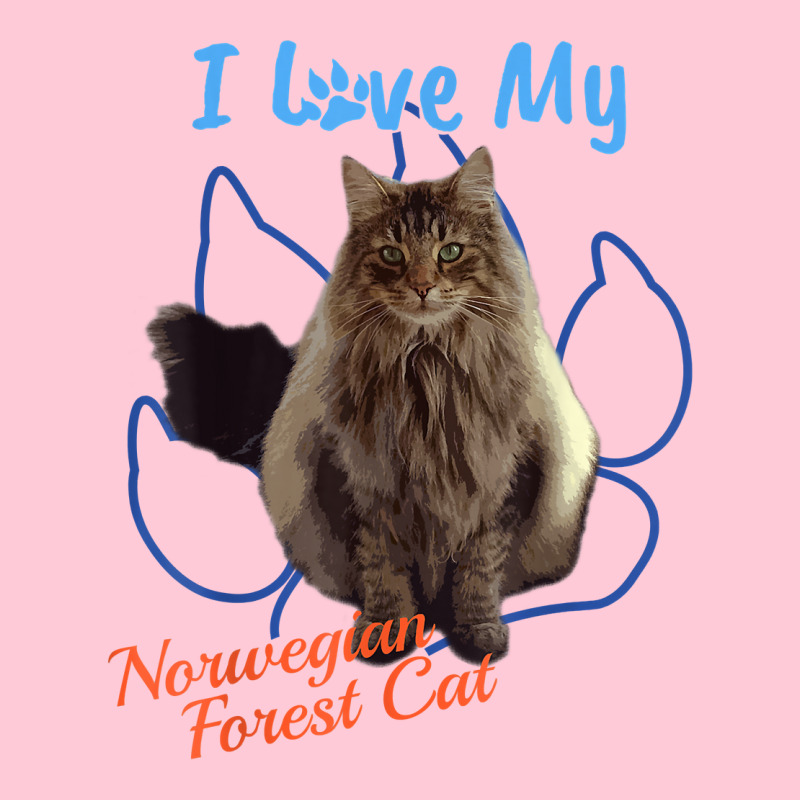 I Love My Norwegian Forest Cat Cat Lover Paw Print ! Graphic T-shirt by Pinch1410 | Artistshot