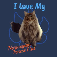 I Love My Norwegian Forest Cat Cat Lover Paw Print ! Men Denim Jacket | Artistshot