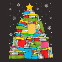 Library Christmas Tree Librarian X Mas Lights Book Lover T Shirt Racerback Tank | Artistshot