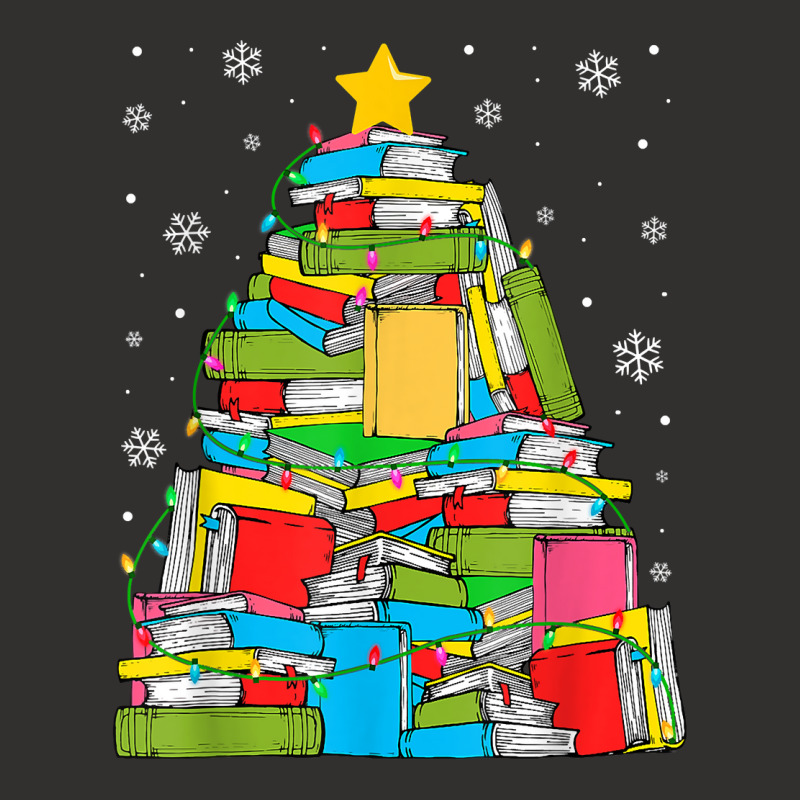 Library Christmas Tree Librarian X Mas Lights Book Lover T Shirt Champion Hoodie by caroldian | Artistshot