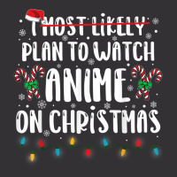 I Most Likely Plan To Watch Anime On Christmas Family Vintage Short | Artistshot