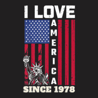 Womens 44tth Birthday I Love America Since 1978, Funny Usa Quote T-shirt | Artistshot