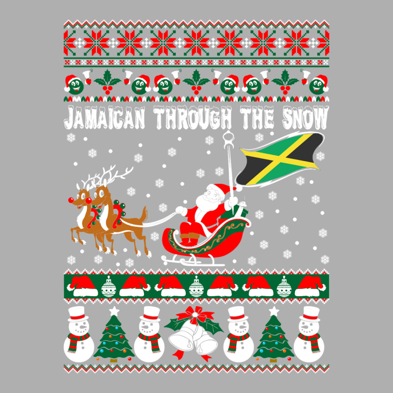 Jamaican Through The Snow Ugly Christmas Sweater Tshirt Exclusive T-shirt by Pinch1410 | Artistshot