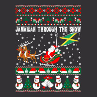 Jamaican Through The Snow Ugly Christmas Sweater Tshirt Vintage Short | Artistshot