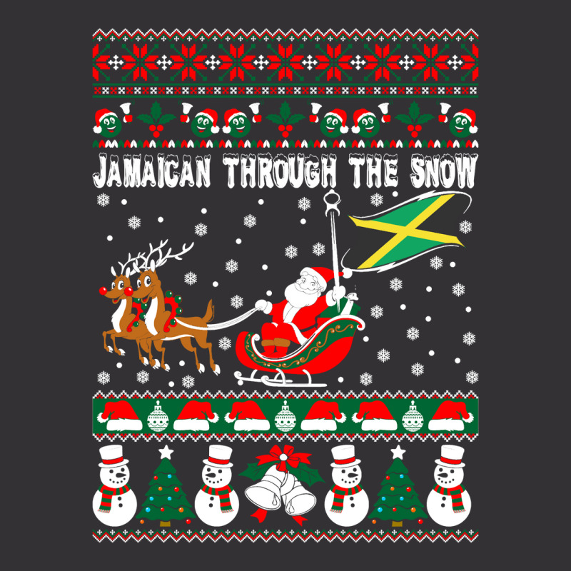 Jamaican Through The Snow Ugly Christmas Sweater Tshirt Vintage Short by Pinch1410 | Artistshot