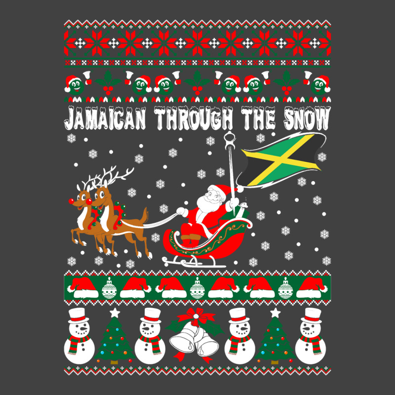 Jamaican Through The Snow Ugly Christmas Sweater Tshirt Vintage T-Shirt by Pinch1410 | Artistshot