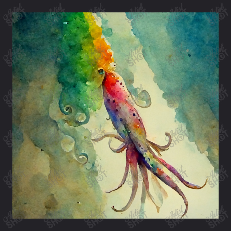 Limited Edition Squid Shooting Rainbow Ink Youth Tee | Artistshot