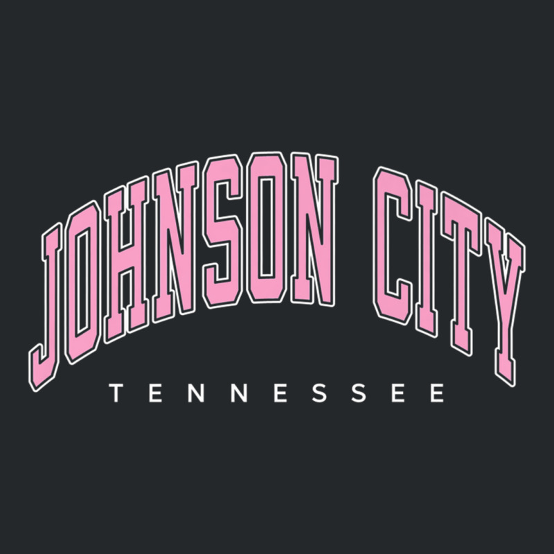 Johnson City Tennessee Tn Varsity Style Pink Text Premium Crewneck Sweatshirt by ChristinaMarieCavanaugh | Artistshot